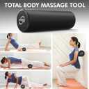 Invincible Fitness 17'' EPP Foam Roller for Deep Tissue Massage – Enhance Recovery, Relieve Pain, and Boost Mobility for a Stronger, Healthier You (Black)