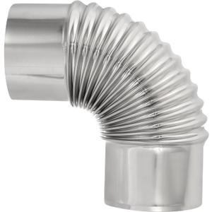 PATIKIL 90 Degree Stove Pipe, 1Pcs 3.15 Inch Elbow Stainless Steel Chimney Flue Extension for Outdoor Camping Tent Wood Stove Accessories Vent Exhaust, 6.69 Inch Length