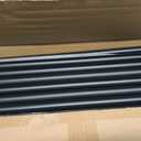 Aluminum Deck Balusters,Flat Metal Deck Spindles, for Deck Railing Porch Indoor Outdoor(Straight-QTY/25, Black-29.5")