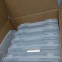 IRIS USA Fits 12" x 12" Paper, 6-Pack Thick Portable Plastic Scrapbook Paper Storage Cases Organizers with Built-in Handle for Art Craft Supplies Yarn File Documents Toys, Rounded Corner - Clear