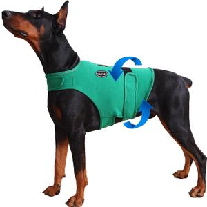 Dog Anxiety Vest - Skin-Friendly Calming Shirt for Thunder, Fireworks, Vet Visits & Separation Anxiety No Medicine or Training Needed Suitable for Small Dogs - Chest(11"-14.9"), Green