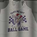 Take Me Out to The Baseball Ball Game Softball Vintage Tank Top, S