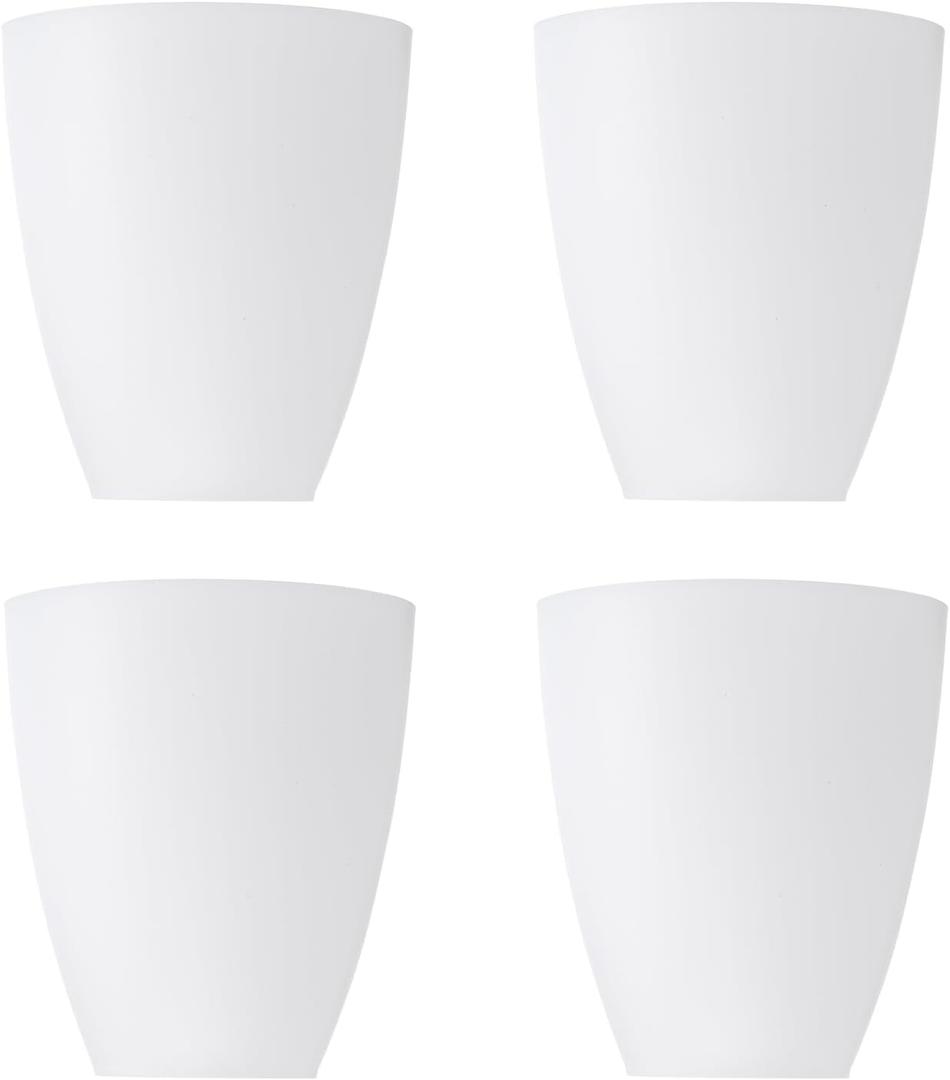 PATIKIL 4.5" High 3.9" Diameter 1.2" Fitter Plastic Lampshade, 4 Pack Plastic Lamp Shade Replacement Bulb Light Cover for LED Floor Lamp Table Lamp White