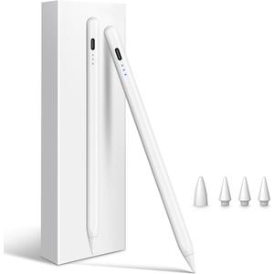 Cisteen Stylus Pen for iPad 2025-2018 with Faster Charge,Tilt Sensor Pencil Compatible with iPad 10/9/8/7/6,11th A16,Air 11/13 M2/M3,Pro 11/13 M4,Pro 12.9",Air 5/4/3,Mini 7/6/5 (white)