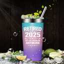 Fufandi Retired 2025 Not My Problem Anymore - Retirement Gifts for Women 2025 - Funny 2025 Retirement Gifts for Women, Coworkers, Teacher, Nurse, Doctor, Mom - Retired Tumbler