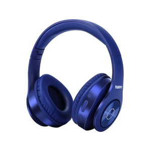 TUINYO Bluetooth Headphones Wireless, Over Ear Stereo Wireless Headset 40H Playtime with deep bass, Soft Memory-Protein Earmuffs, Built-in Mic Wired Mode PC/Cell Phones/TV-Dark Blue