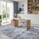 WITSHOCK 10x12 Area Rugs for Living Room: Machine Washable - Non Slip Modern Abstract Rug for Bedroom Under Dining - Stain Resistant for Household - Pet Owners (Blue)
