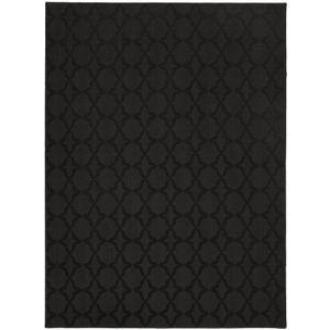 Garland Rug Sparta Non Slip Polypropylene 5 Ft. X 7 Ft. Black Area Rug- Ideal for Living Rooms & Hallways, Stylish & Durable for High-Traffic Areas