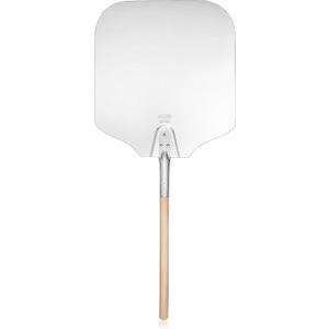 New Star Foodservice 50196 Aluminum Pizza Peel, Wooden Handle, 16 x 18 inch Blade, 36 inch overall