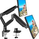 MOUNT PRO Dual Monitor Desk Mount fits 22” to 39” Ultrawide Computer Screen, Holds up to 30.9lbs Each, Fully Adjustable Long Monitor Arm for Two Monitors, Gas Spring Monitor Stand, 100x100 VESA Mount