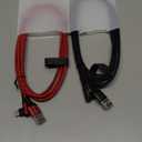 AINOPE USB C Cord 3.1A Fast Charge, [2-Pack, 6.6ft] Type C Charging Cable Right Angle, Resistant Nylon Braided USB-A to USB-C Charge Compatible Galaxy S10 S9 S8 Plus S21, V30,V20,G6, Type C Charger