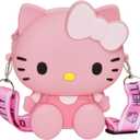 Kawaii Crossbody Handbag with Adjustable Shoulder Strap, Zipper Cute Mini Anime Coin Wallet