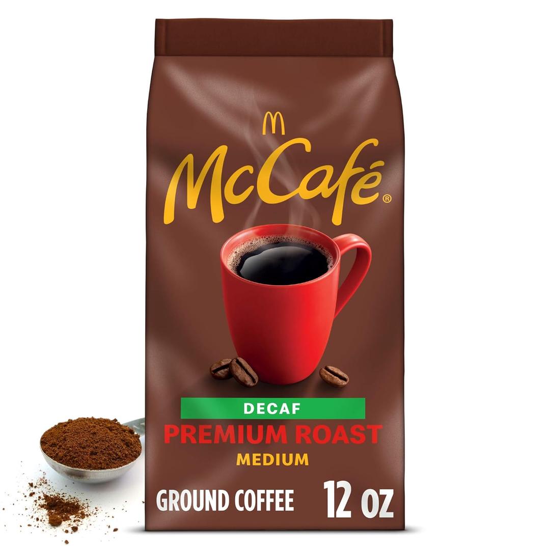 McCafe Premium Roast Decaf, Medium Roast Ground Coffee, 12 oz Bag, Best By: 23/12/2025