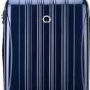 DELSEY PARIS Helium Aero Hardside Expandable Luggage with Spinner Wheels, Blue Cobalt, Checked-Medium 25 Inch