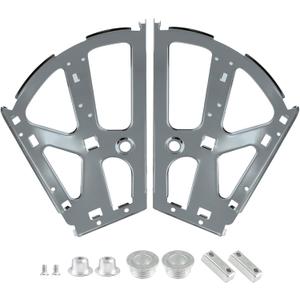 2 Layers Shoes Drawer Cabinet Hinges Flip Frames, Grey Shoe Cabinet Replacement Fittings Stainless Steel for Kitchen Living Room, 1 Pair (Gray)