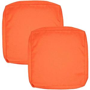 SK Studio Patio Cushion Covers Replacement, 2 Pack Waterproof Outdoor Furniture Seat Cushion Slipcover with Zipper for Garden and Backyard, Orange