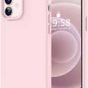 LOVE 3000 Designed for iPhone 12 Case/iPhone 12 Pro Case, Premium Silicone with [Soft Anti-Scratch Microfiber Lining] Shockproof Protective Phone Case for Men Women Girls 6.1", Chalk Pink