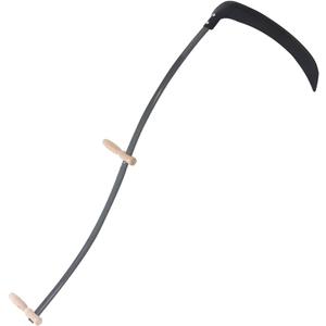 vidaXL Scythe with Grinding Stone - 57.1" Garden Tool with Steel Blade and Wooden Grips for Efficient Grass and Weed Cutting