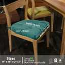 FABRICASTLE Chair Cushions Pads Non-Skid Comfortable 17" x 16" Seat Cushion Cover Set of 6 for Indoor Kitchen Dining Room Office Chairs (Dark Green, 6 Counts (Pack of 1))