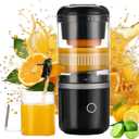 Eletric Citrus Juicer Machine, Orange Juicer Squeezer Rechargeable with USB Cable,Portable Juicer, Black