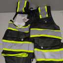 JKSafety Hi Vis Reflective Safety Vests for Men Women High Visibility Vest with Pockets Mesh Fabric Construction Safety Apparel Neon Vest for Work (220-Black, S) 