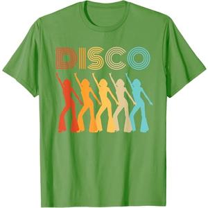 Disco Diva Themed Party 70s Retro Vintage 70's Dancing Queen T-Shirt (Green) M
