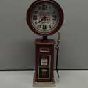 AYRELY 16" Vintage Industrial Gas Pump Mantel Clock, Battery Operated Metal Clock Route 66 Decor,Retro Mechanical Decorative Clock Gifts for Home,Living Room,Fireplace, Man Cave Decor
