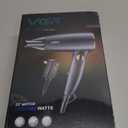 VGR Dual Voltage(100~250V) Travel Hair Dryer with European Plug Adapter for International Travel, Portable Hair Dryer with Concentrator Nozzles