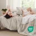 Bedsure Grid Boho Duvet Cover Queen Size - Distressed Vintage Tufted Boho Bedding Set, 3 Pieces Home Bedding for All Seasons, Includes 1 Queen Duvet Cover & 2 Pillowcases (White, 90" x 90")