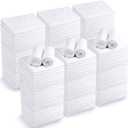 Moukeren 72 Pack White Salon Hand Towels Microfiber Absorbent Resistant 16 x 27" Hair Hand Towels Bulk Quick Dry for Salon Facial Beauty Care Gym Spa Hotel