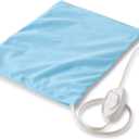 Sunbeam Heating Pad for Pain Relief | Standard Size Ultra Heat, 3 Heat Settings | Light Blue, 12 Inch x 15 Inch