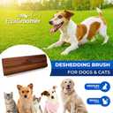 EasyGroomer Deshedding Brush for Dogs & Cats Undercoat Grooming Tool for Short & Long Hair, Removes Loose Fur & Dirt, Reduces Shedding for Small & Large Pets, Mahogany