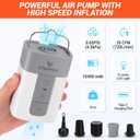 ETENWOLF Air Pump for Inflatables, 10400 mAh Portable Electric Air Pump with Camping Light, 4X Quick Inflator & Deflator, 720 L/min Pump for Pool Floats, Air Mattress, Vacuum Storage Bags