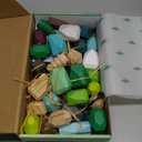 YHHYTOY 40 PCS Wooden Stacking Rocks Building Blocks Forest Theme, Sensory Learning Montessori Toys for 3 4 5 Year Old Kids, Preschool Educational STEM Toys Toddler Games Birthday Gifts for Girls Boys, Forest Theme 