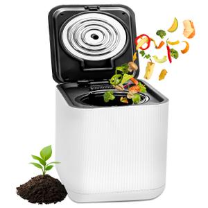 Nutrichef 3L Electric Kitchen Composter - Turn Organic Material & Food Scraps Into Fertilizer | Countertop Automatic Compost Bin | Dry, Crush, & Cooling Functions | Perfect for Kitchens & Apartments