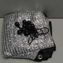 70% Aluminum Shade Cloth 6.5 FT x 6 FT, Silver Tarps Fabric Privacy Screen Pet Shade Car Cover Patio Garden Pergola Cover Canopy with Grommets and Ball Bungee, Aluminum Foil Shade Net