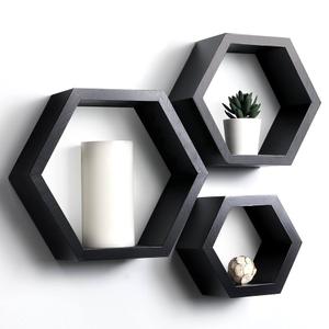 Hexagon Shelves Set of 3- Black