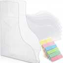 Document Clear Plastic Folder Copy Safe Project Pocket L-Type US Letter Size A4 Paper Sleeves Folders in Transparent with Index Tabs