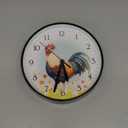8 inch Silent Battery Operated Wall Clock, Decorative Round Wall Clock, Rooster
