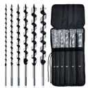 6Pcs 12"" Wood Auger Drill bit Set1/4""-7/8"" Hex Shank Auger Drill bit Wood for Soft and Hard Wood,Drywall,Plastic and Composite Materials