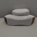 3-in-1 Heated Neck Massager Hump Pillow Cervical Traction & Memory Foam Lifting&Lowering (Light Gray)