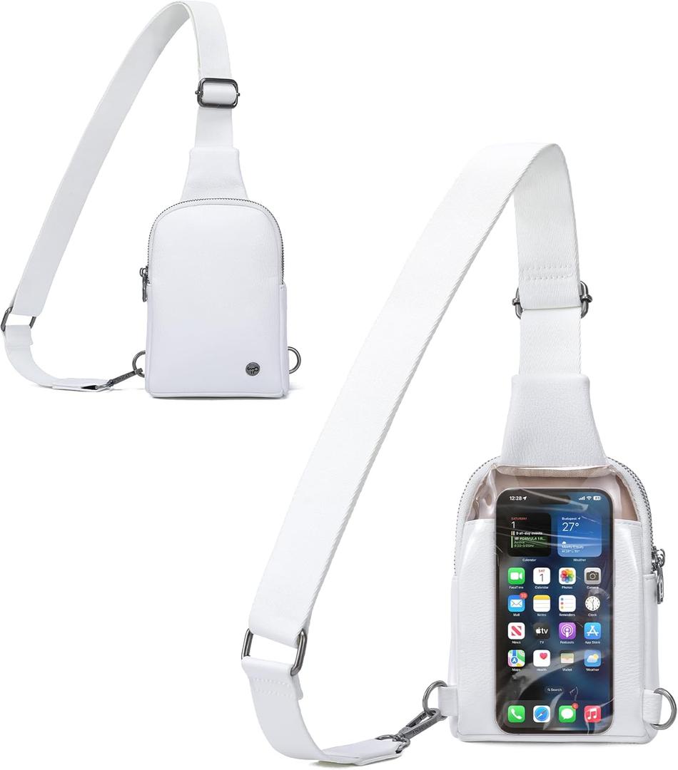 INICAT Anti Theft Crossbody Bags for Women Small Sling Bag Travel Essentials Fanny Packs Cross Body Purses Birthday Gifts (Navajo White With Touchscreen Window)