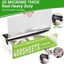 Aluminum Foil Sheets, 400 Count Tin foil, 12" x 10.6" Pre-Cut Pop-Up Dispenser for Food Wrap, Hot Dog or Sandwich Wrap, Food Storage, Baking, Catering, Restaurant, Kitchen Use (Silver, 12 Inch)