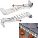 100 Pack Gutter Hangers, Gutter Hangers 5 Inch, Rain Gutter Hangers, Heavy Duty Gutter Hangers with a Pre Inserted Rust Resistant Screw, Hidden Gutter Hangers for 5" K Style Aluminum Gutters