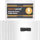 Performore 6 Pack of Magnetic Name Badge Holder Kit, 4.5x3.5 Inch Horizontal Tag for Conventions, Exhibitors, Events - Vaccine Card Holder Protector for CDC Immunization Record