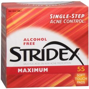 Stridex Pads Maximum Strength 54, 55 Count (Pack of 1)