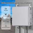 Electrical Junction Box, Ventilated Design, Cable Grommets, Indoor/Outdoor Use with Mounting Panel & Hinged Cover. Waterproof IP 65. (Grey Cover, 13"x13"x5.1")