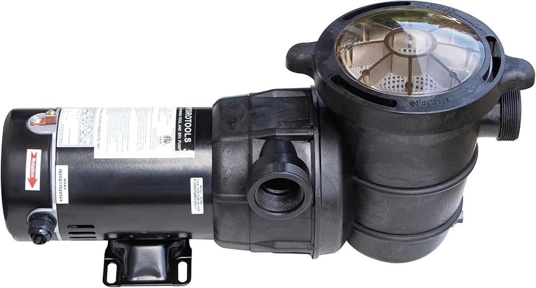 SWIMLINE HYDROTOOLS Above-Ground Pool Motor Pump, 2-Speed, Hydro-Flo 1 HP w/ 5280 GPH, Horizontal