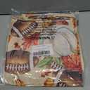 XCHI Fall Pumpkin Football Maple Leaves Tablecloth Rectangle Washable Table Covers for Home Party Decorations 60x84 Inch