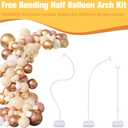 Bazen Upgraded 8.2ft & 5ft Balloon Arch Kit with Base, White, PVC Material, Round Shape, Perfect for Wedding, Baby Shower, Birthday Parties